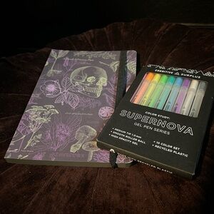 Poisonous Plants Dark Analysis A5 Softcover Notebook and Supernova Gel Pen Set